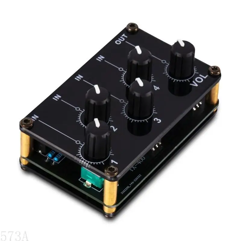 573A Mini mixer estéreo 4 canais mini mixer áudio áudio mixer passivo estéreo