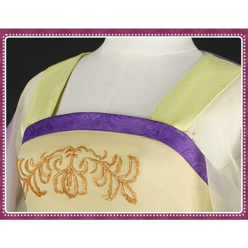 Maomao Cosplay Costume Yellow Hanfu Long Dress Accessories Full Set for Women Role Play Halloween Anime Party Outfits