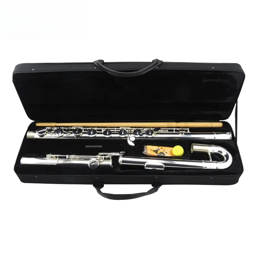 Music Wood Wind,JYBF-A600 Professional Cupronickel Body Bass Flute