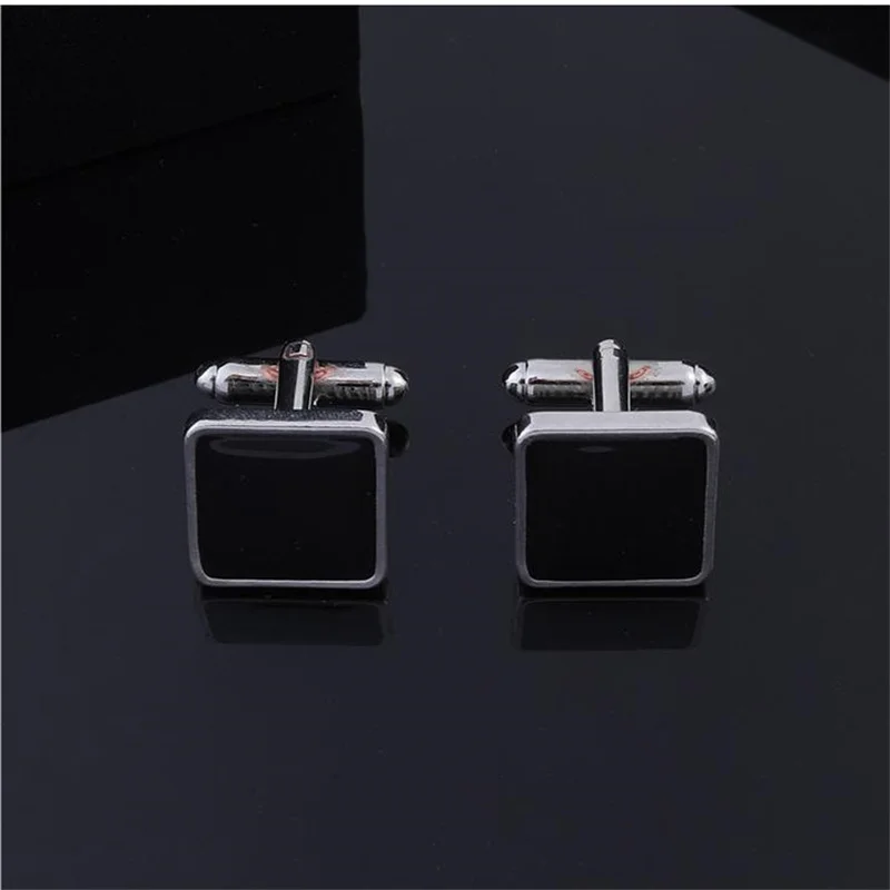 French Geometry Square Cufflinks Fashion Men\'s Business Banquet Suit Shirt Cuffs Buttons Luxury Wedding Cuff Links Gifts 2024