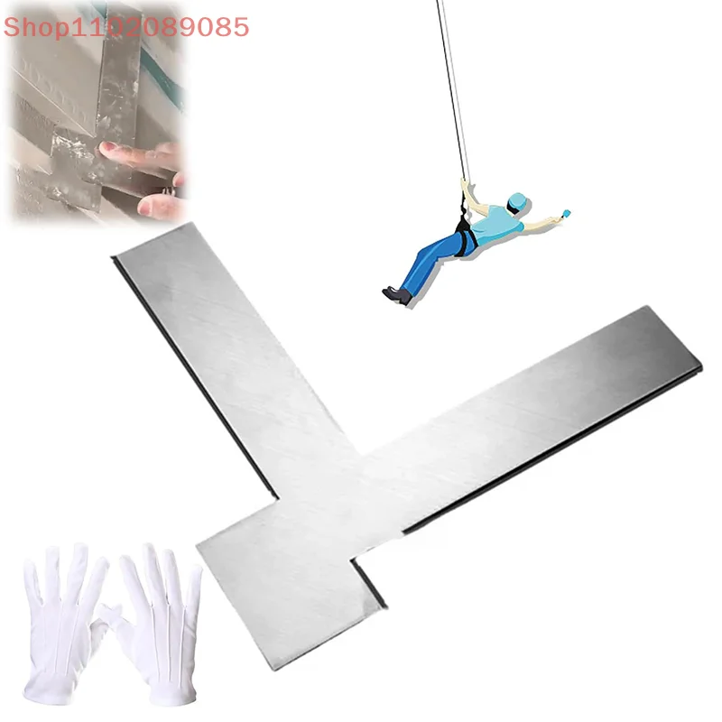 90° Right Angle Level Tool, Stainless Steel, Calibrated for Corner Leveling and Edge Scraping.