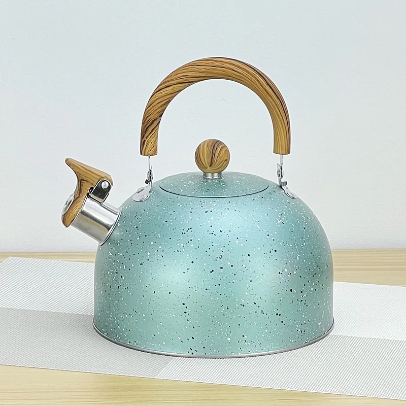 WW stainless steel kettle honking whistle flat bottom color boiling water induction cooker pot - view 6