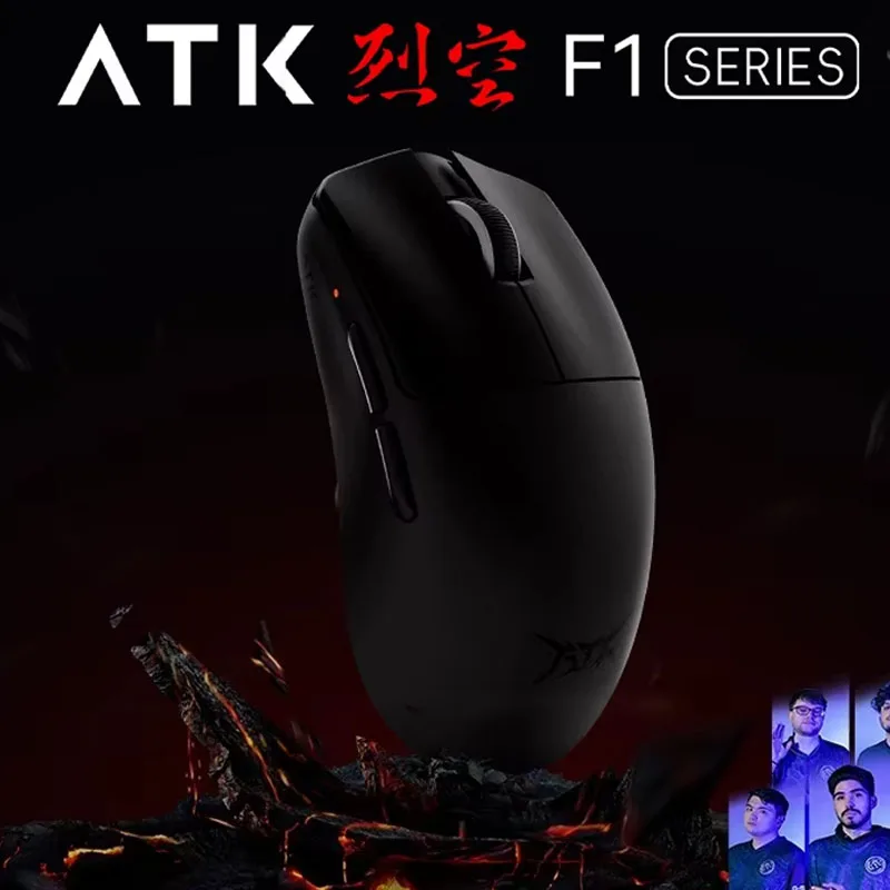 Atk Liekong F1 Dual-Mode Mouse With No Holes Lightweight Gaming E-Sports Office Flagship Mouse Ergonomic Split Hole Design