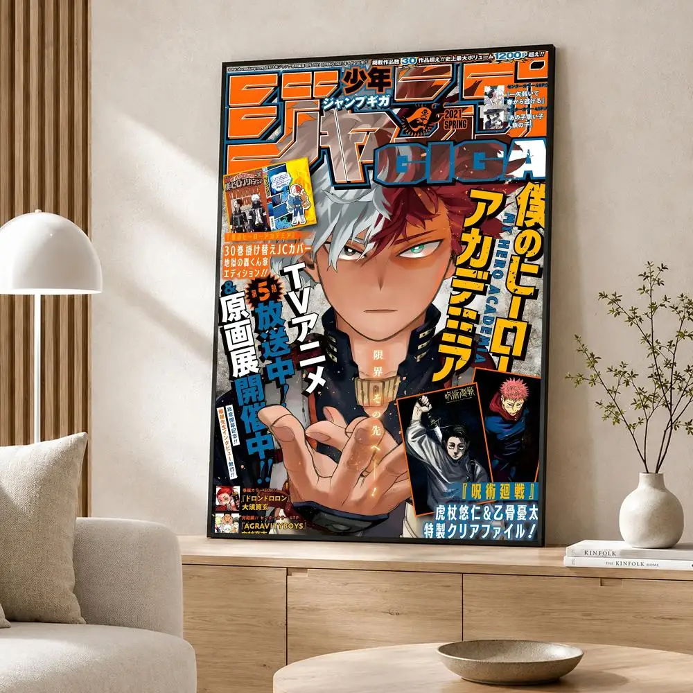 Anime My Hero Academia Poster Poster-Wandaufkleber, wasserfest, selbstklebend, HD-Kunst, Schlafzimmer, Bar, Dekoration – Detail 10