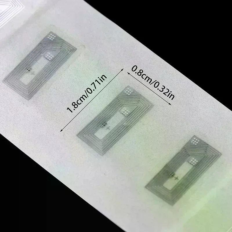Ntag213 NFC Sticker Chip Tag 50Pcs 11x21MM 13 56MHz Wet Inlay Labels for Anti Counterfeiting Marketing Campaigns