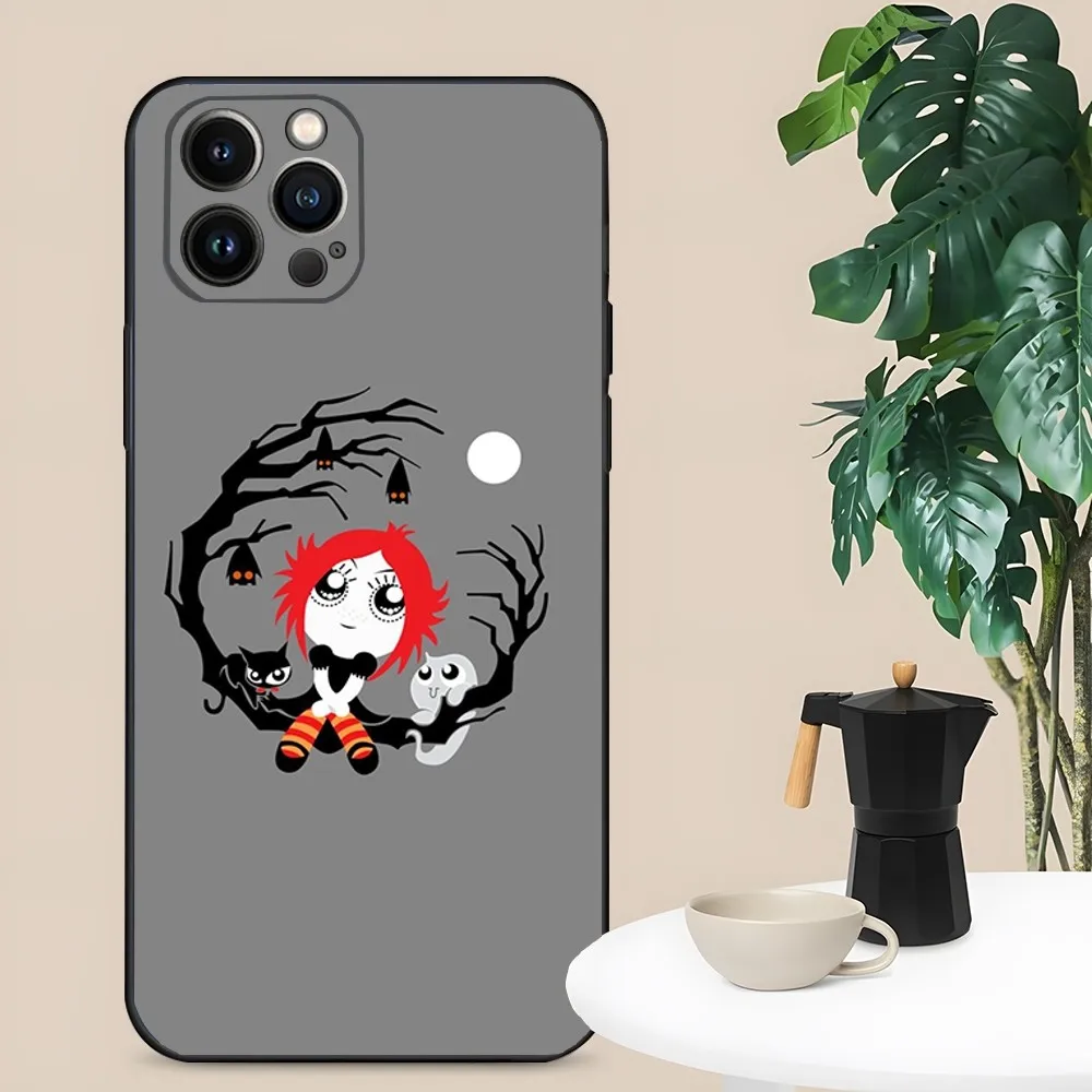 Cute Ruby Gloom Red hair Phone Case For iPhone 16,15,14,13,12,11,Plus,Pro Max,XS,X,XR,SE,Mini,8,7 Soft Silicone Black Cover