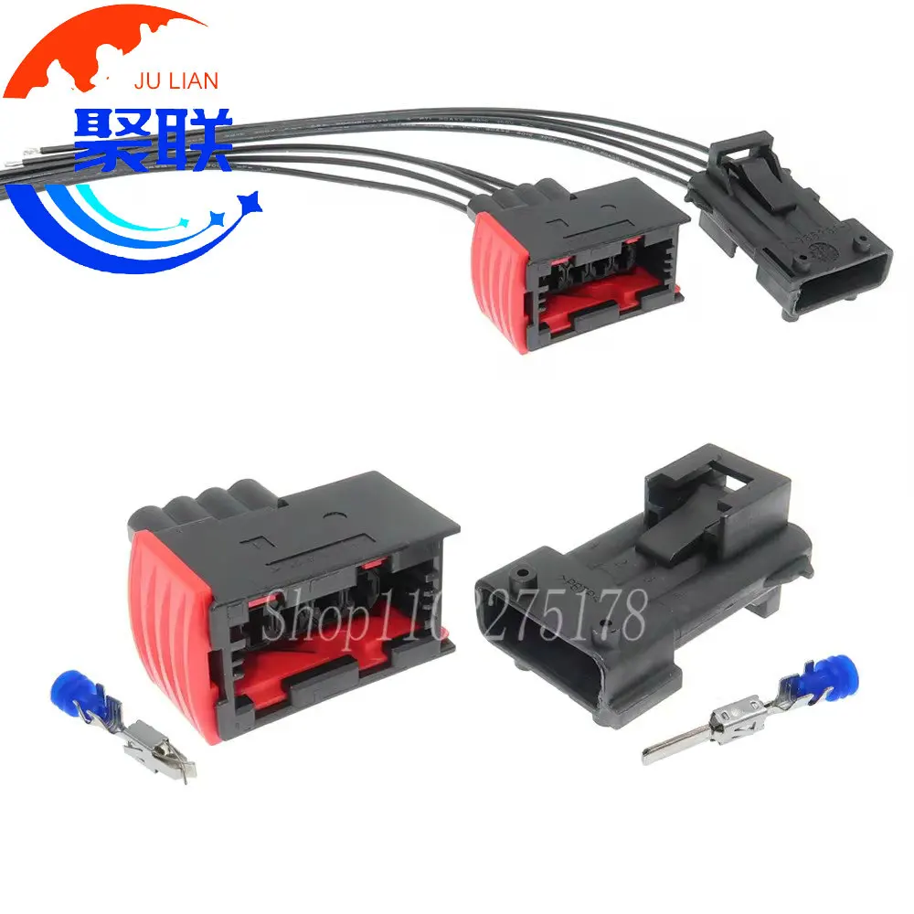 1Set 4Pin 1-965261-1 144998-1 Automotive Waterproof Connector Oxygen Sensor Plug Power Cord Socket