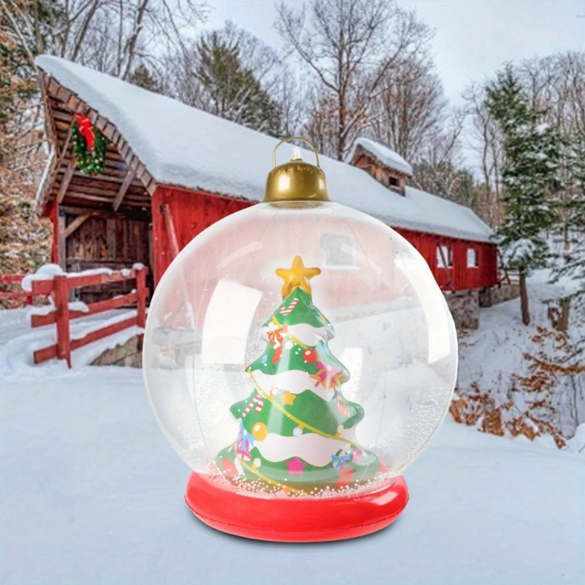 Giant glowing inflatable Christmas ball - outdoor Christmas decoration with remote control, suitable for home, office, and theme