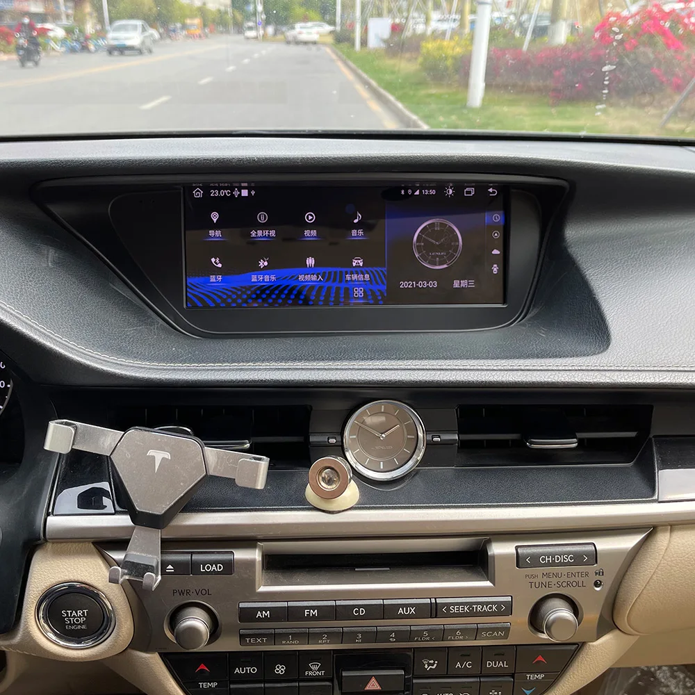 Radio con GPS para coche, reproductor Multimedia con Android, sin DVD, pantalla táctil de 2014 GB, para Lexus ES ES200 ES300 2017-128