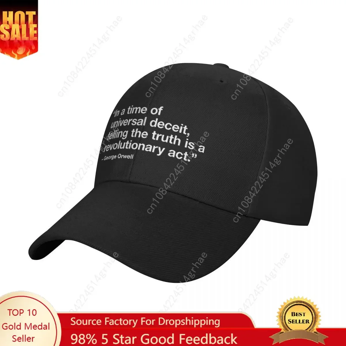 

Orwell Quote Breathable Design Cap Male Cap For Women Summer 2025
