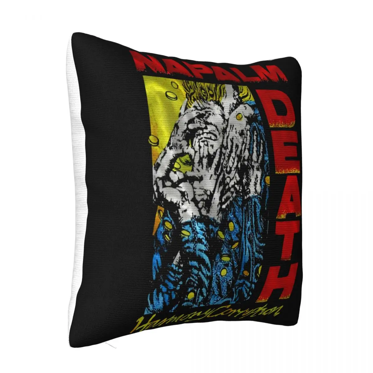 Napalm Death Harmony Corruption Death Metal Band Black Sizes S To 7Xl Science Pillow Case