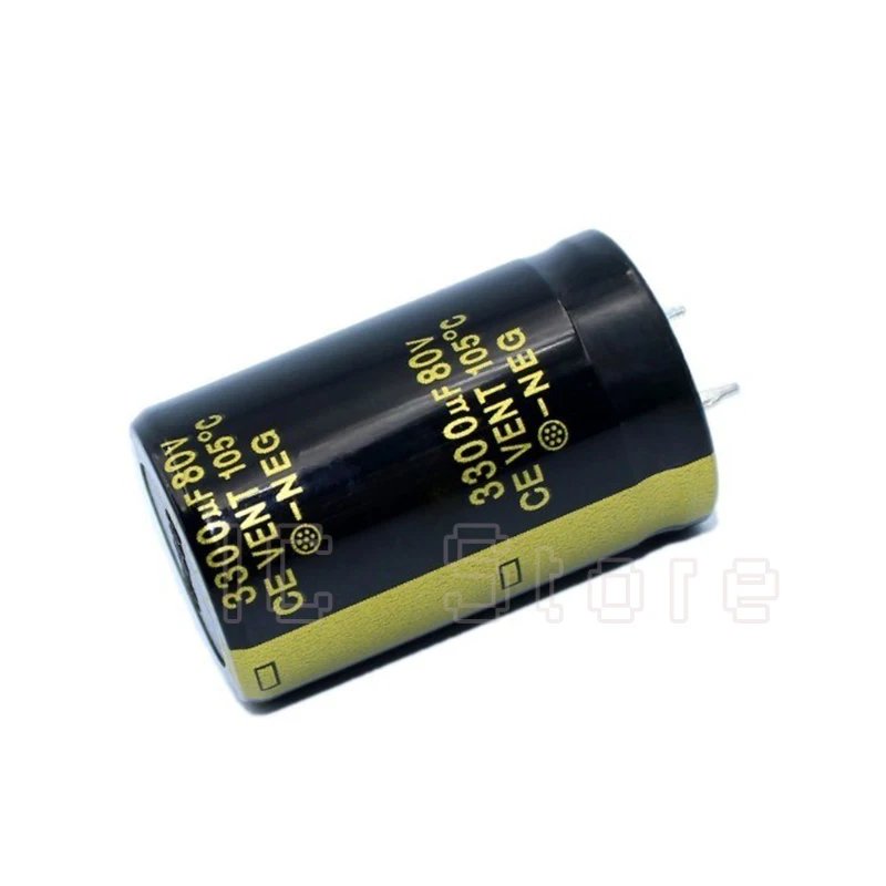 10PCS 80V 3300uf Capacitor Audio Hifi Amplifier 25x40mm 80V3300uf Aluminum Electrolytic Capacitor Low ESR High Frequency 25*40