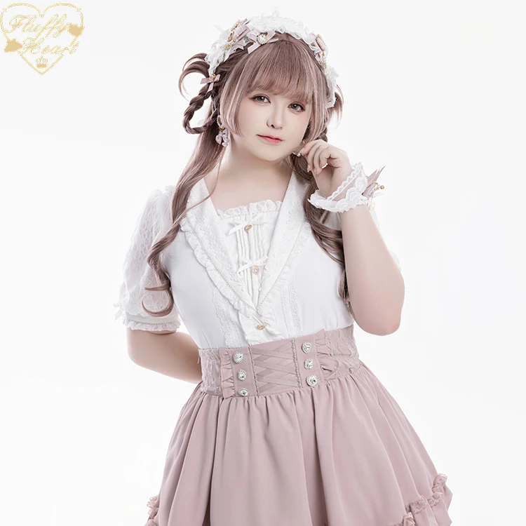 Japanese Mine Mass-Produced Black and White Shirt Summer Girl's Subculture Sweet Cute Bow Navy Collar Lolita Blouses Y2K Top