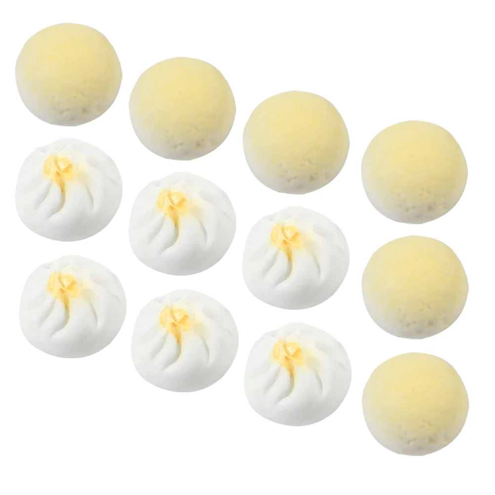 

24pcs Mini Chinese Food Realistic Resin Craft For House Steamed Buns Decoration Tiny Food Props Play Kitchen Educational