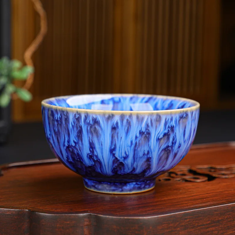 Kiln Change 6-Color Ceramic Master Tasting Bowl Set Jian Tea Tianmu Zhan Single Cup