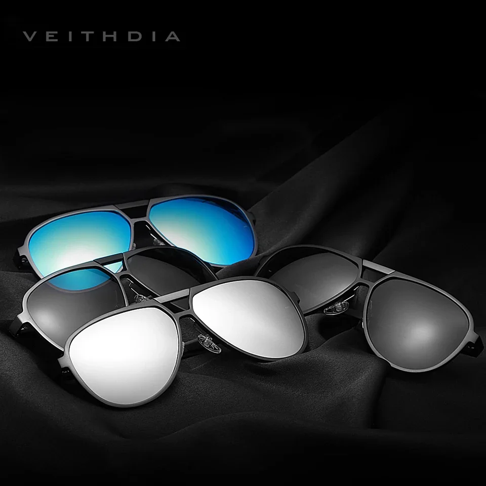 VEITHDIA-Brand Aluminum Magnesium Polarized Sunglasses, Photochromic UV400 Lens, Eyewear Accessories, Male and Female, 6850