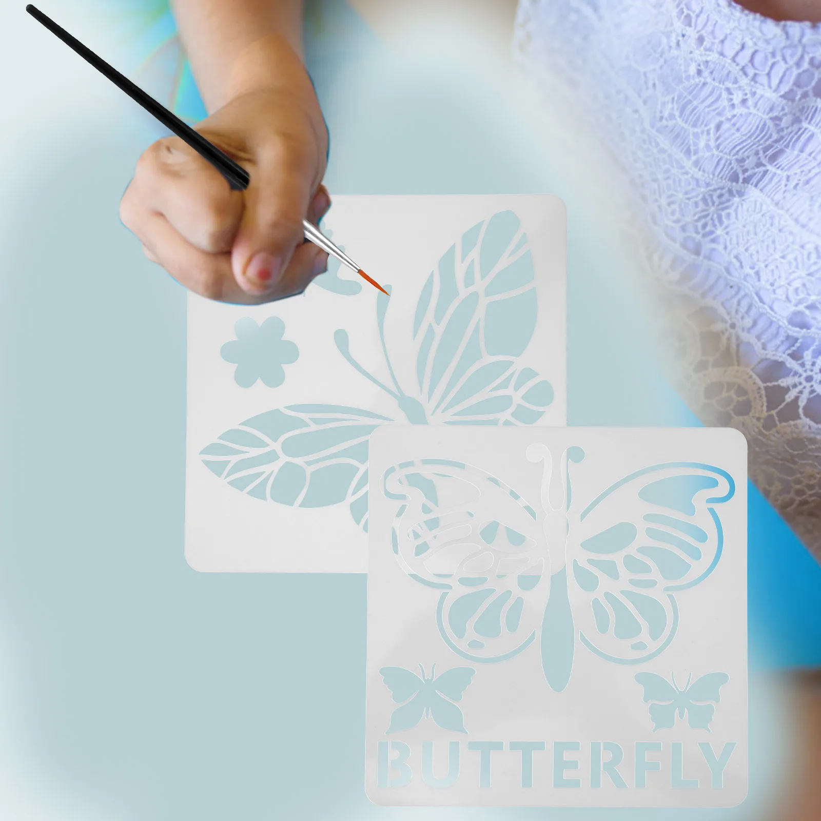 

24pcs Painting Templates Hollow Stencil Craft DIY Drawing Butterflies Scrapbooking Kids Adults Reusable Eco-Friendly Safe