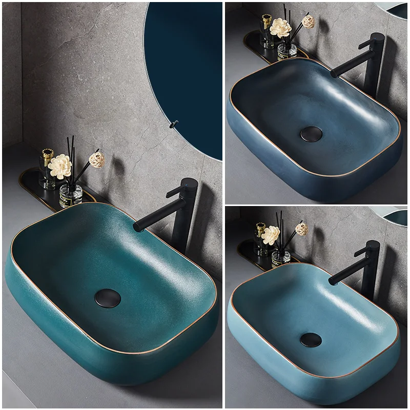 Red and white color Jingdezhen factory directly ceramic hand wash basin