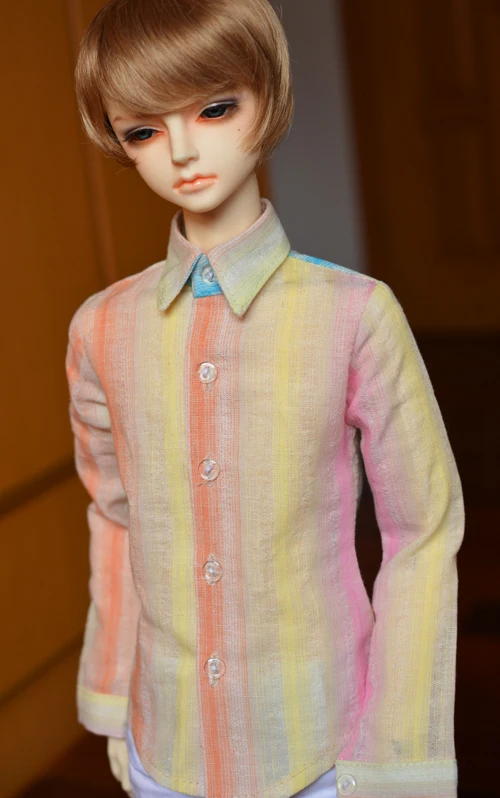 BJD Doll Clothes Small Fresh Color Striped Fine Hemp Shirt For 1/3 1/4 BJD SD DD SD13 SD17 POPO68 Uncle SSDF Doll Accessories