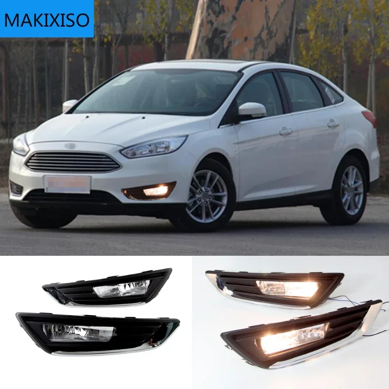 

Car Front Bumper Fog Light Assembly Lampshade H11 Bulb Harness Wire Bracket Cover For Ford Focus Mk3 2015 2016 2017 2018