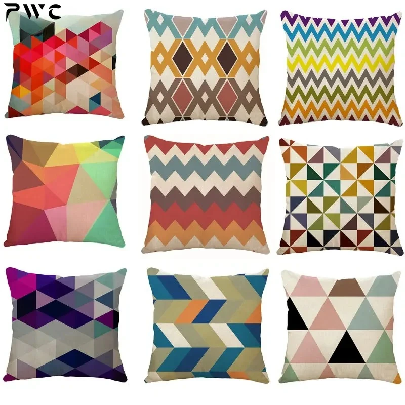 

Modern Colorful Geometry Style Throw Pillow Covers Cases Square Decorative Cushion Covers Pillowcase Cushion Case for Sofa Couch