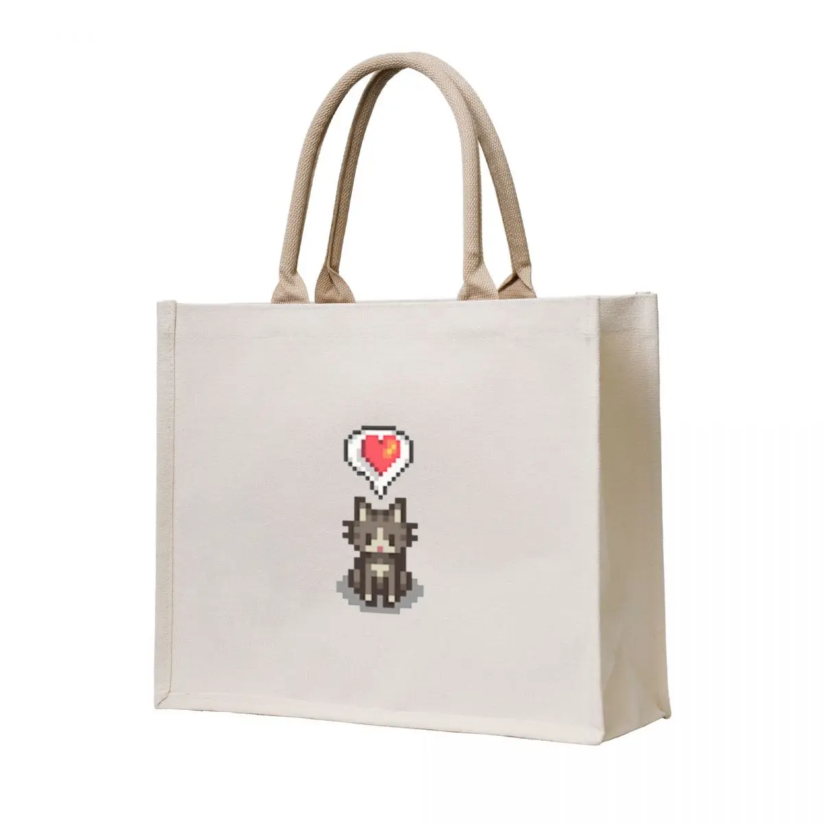 

Stardew Valley Happy Grey Cat Tote Bag Canvas bag for women bag for beach handbag Women's tote