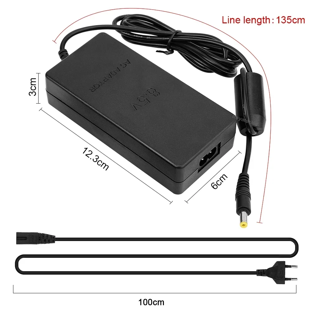 EU-Stecker für PS2-Konsole Slim AC-Adapter Ladekabel Stromversorgung AC100~240V 50/60HZ DC 8,5V--5,65A – Detail 11