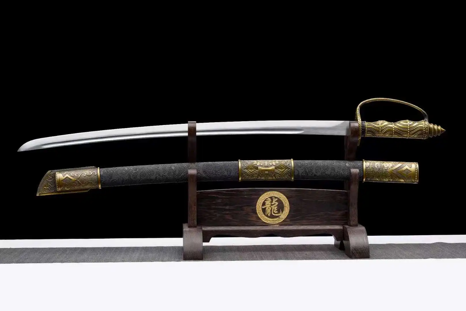 Cavalry Training Sword, Integrated Forged Body, Alloy Handle, Real Handmade Multi Refined Spring Steel Blade, Unsharpened