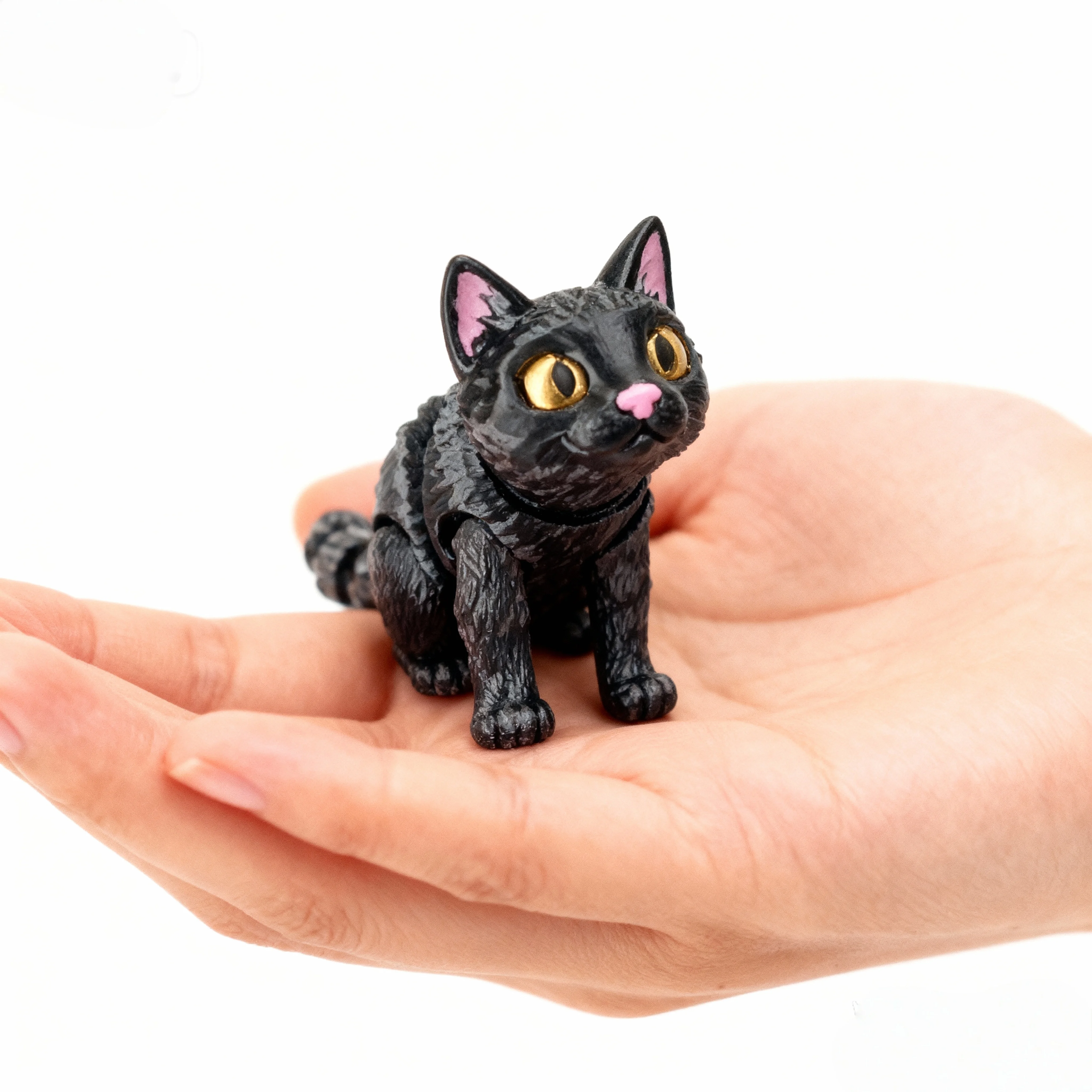 1 Piece - 3D Printed Articulated Black Cat Figurine, Indoor and Outdoor Desktop Decoration, Wedding, Birthday, Christmas, New Year Gift, Party Favor Filler