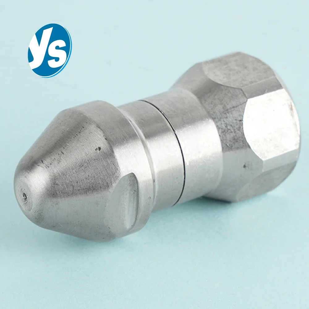Industrial Sewer Jetter Nozzle - Stainless Steel Rotary Cleaner for Pipe Dredging17L Flow Rate Car & Window Wash Compatible