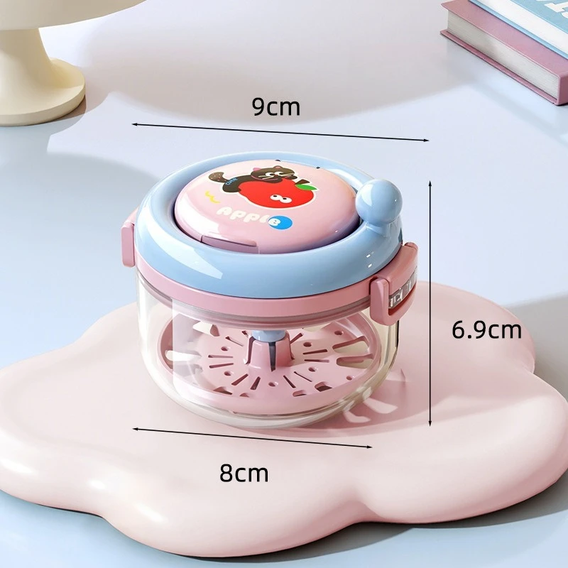 Dopamine 2-in-1 Hand cranked Toothpaste Cleaner with Mirror Child Orthodontic Retainer Denture Storage Box