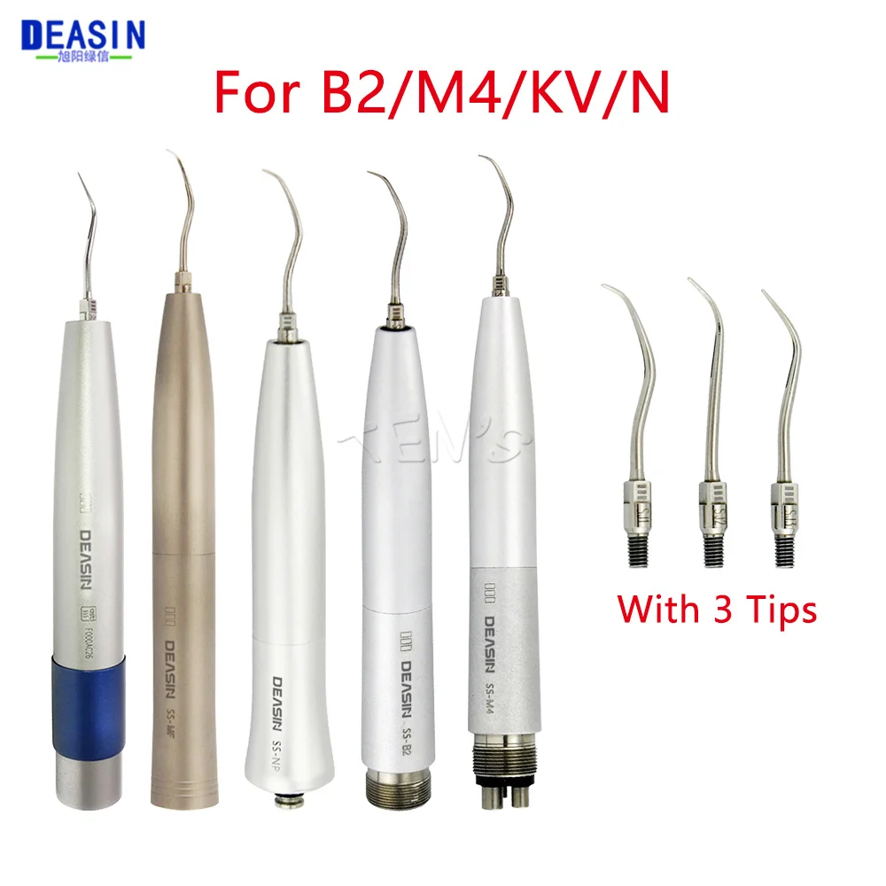 

Dental Ultrasonic Cleaning Air Scaler Handpiece Oral Tool Whitening For KAVO/NSK Coupler Series Inner Water Spray With 3 Tips
