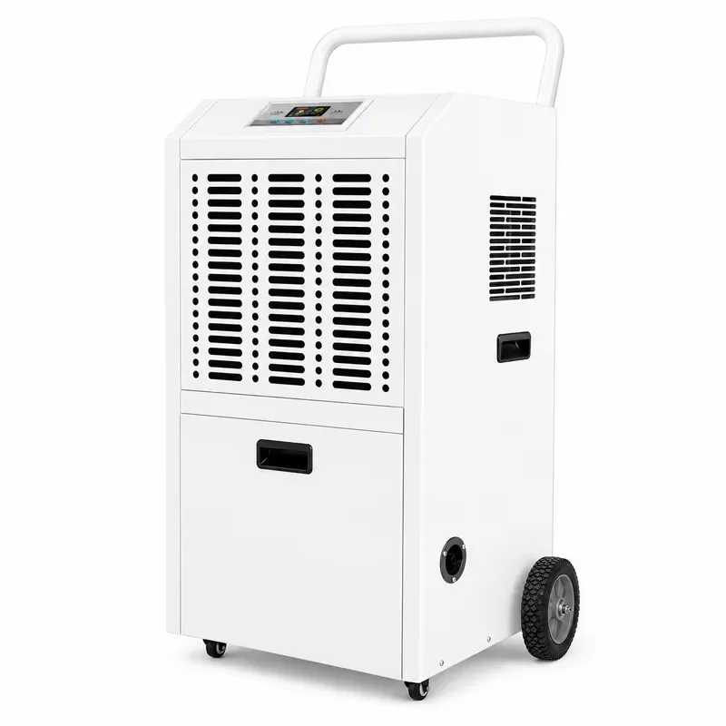 New Electric 90L Commercial Dehumidifier with Customizable Wheels and 1600W for Basement Warehouse and Office