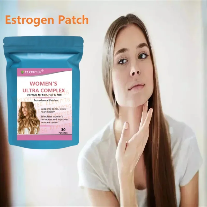 female hormones - WOMEN’S ULTRA COMPLEX - estrogen Patch - 30 pcs/bag 1 Month Supply - Collagen typs 1