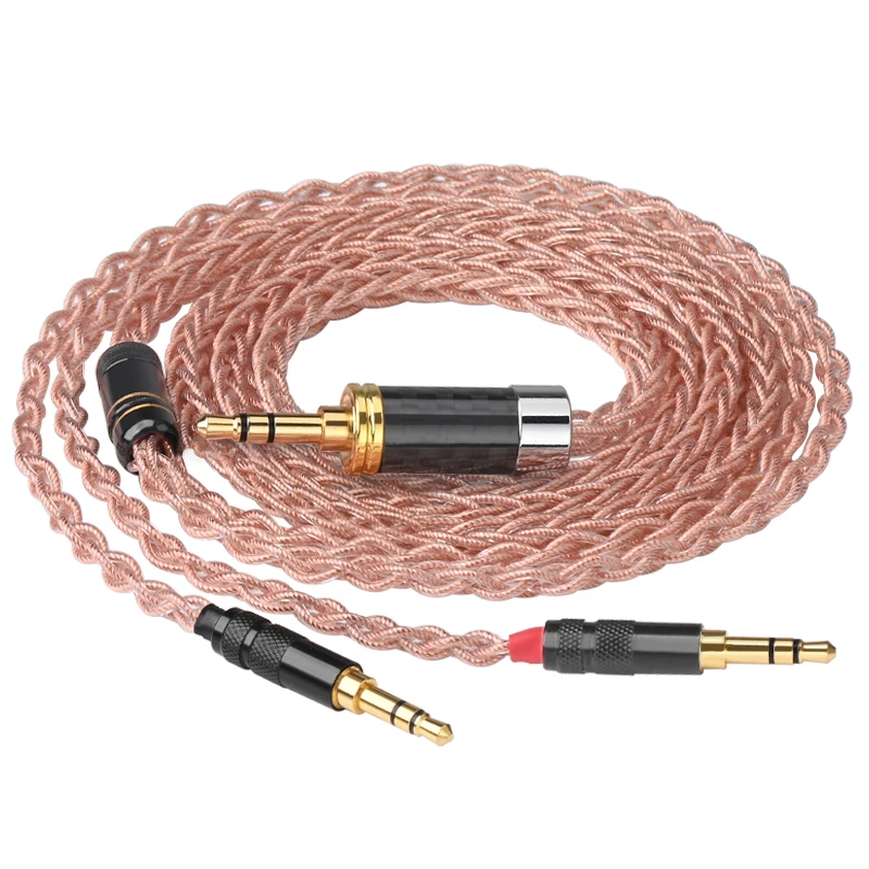 Ataudio hifi kopfhörer kabel hochwertiges 8-stand occ core 24k vergoldetes stecker headset kabel für he400i he400s ananda 6