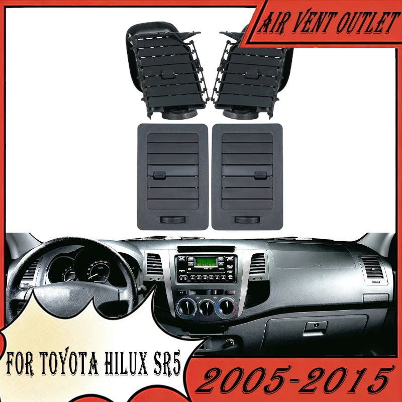 Car Front Dashboard Air Vent Grill For Toyota Hilux SR5 2005 2006 2007 2008 2009 2010 2011 2012 2013 2014 2015 A/C Vent Outlet