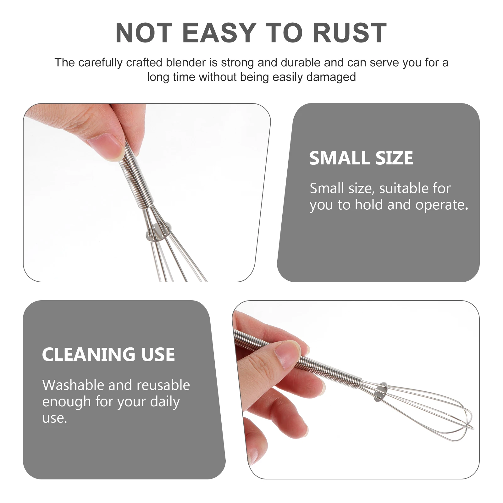 

7pcs Stainless Steel Blender for Hair Coloring Dye Whisk Mixer Practical Tool Salon Gadget Cream Maker Non Slip Handle