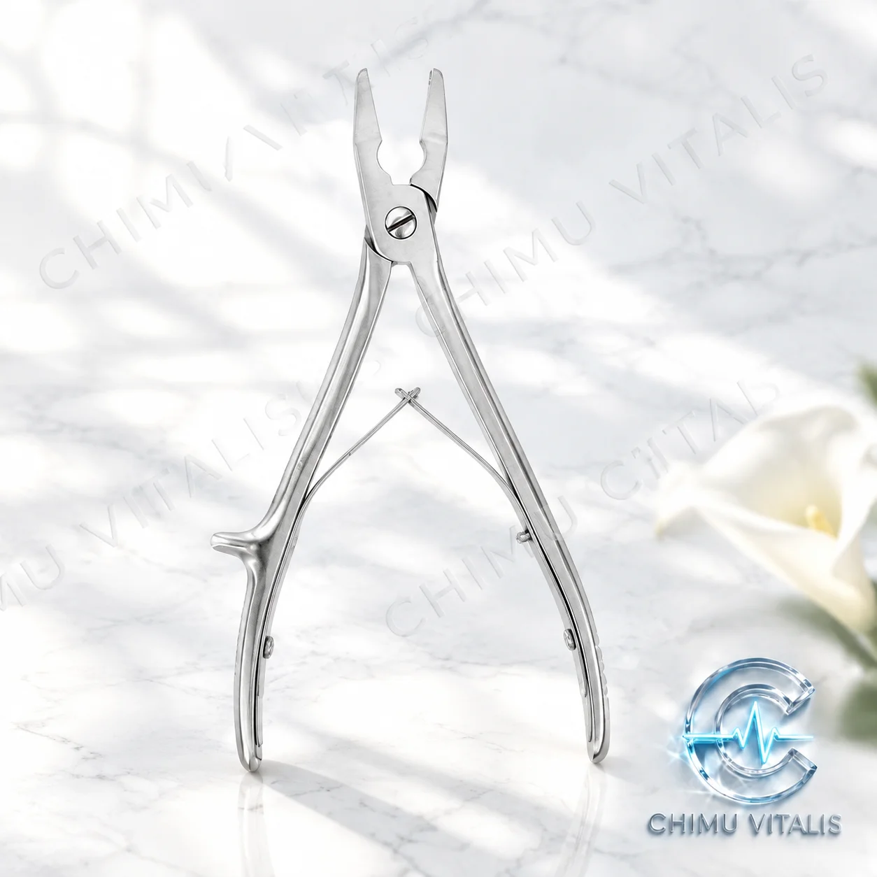 【CHIMU VITALIS】 Single Joint Biting Forceps Stainless Steel Straight Head Elbow Structure Instrument