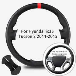 Microfiber Leather Car Steering Wheel Cover For Hyundai ix35 Tucson 2 2011-2015 DIY Hand Sewing Steering Wheel Wrap Case