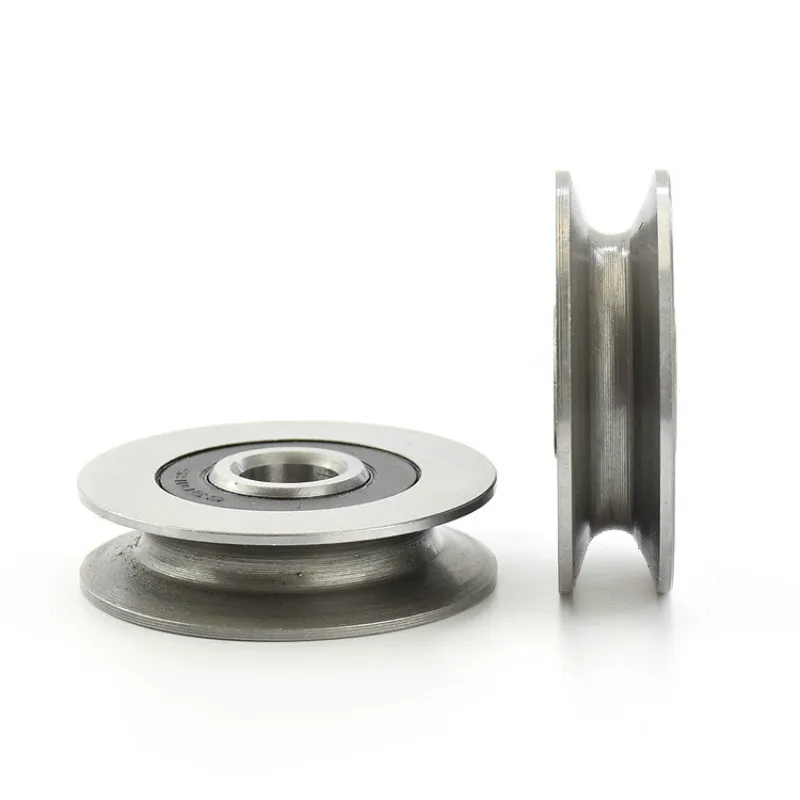 10/12*50*13mm 6301RS Bearing Steel Bearings, U Grooves V Round Bottom 5cm Pulley, 6mm Guide Wheel, Wire Rope Lifting Wheel