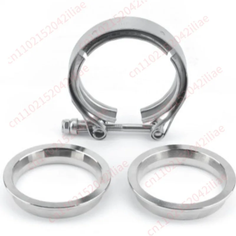 stainless steel 304 flange clamp V-type American pipe clamp V-type clamp set for automobile exhaust pipe