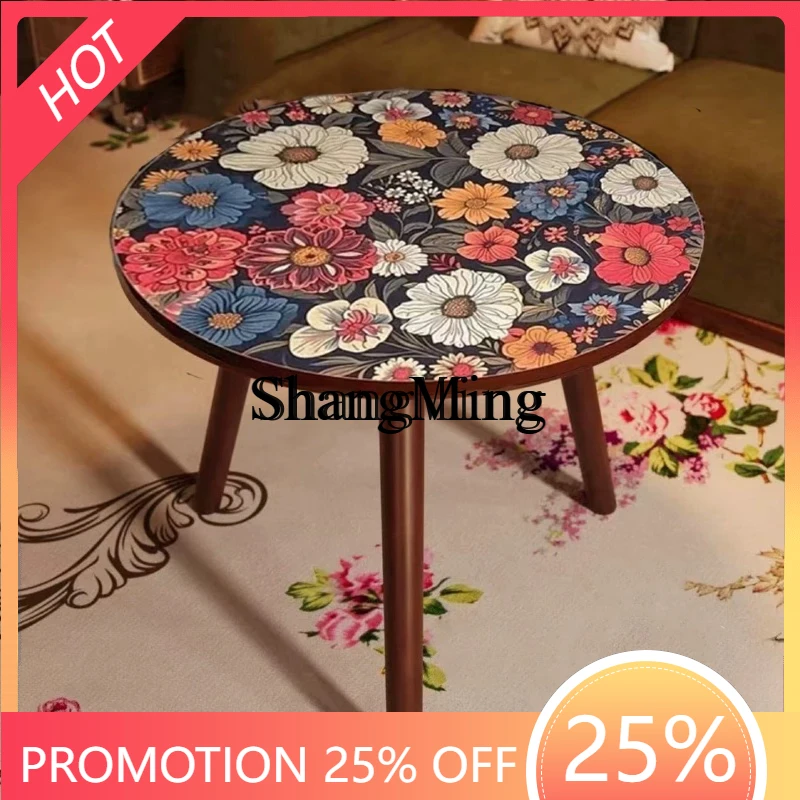 SM side cabinet pattern Internet celebrity bedroom small table living room corner bedside round table