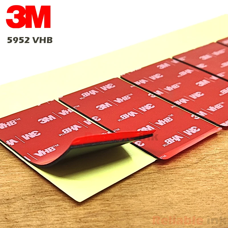 62mmx38mm Die Cut 3M 5952 VHB Heavy Duty Double Adhesive Foam Mounting Tape with remove tab for Gopro Camaera Panel, Strong