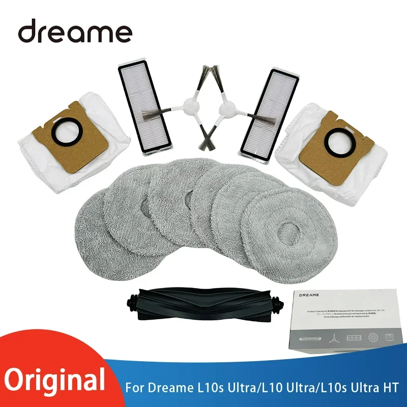 Dreame Bot L10s Ultra / L10s Ultra HT Robot Vacuum Cleaner Original Accessories Parts, Dust Bag/Main Brush/Side Brush/Filter/Mop