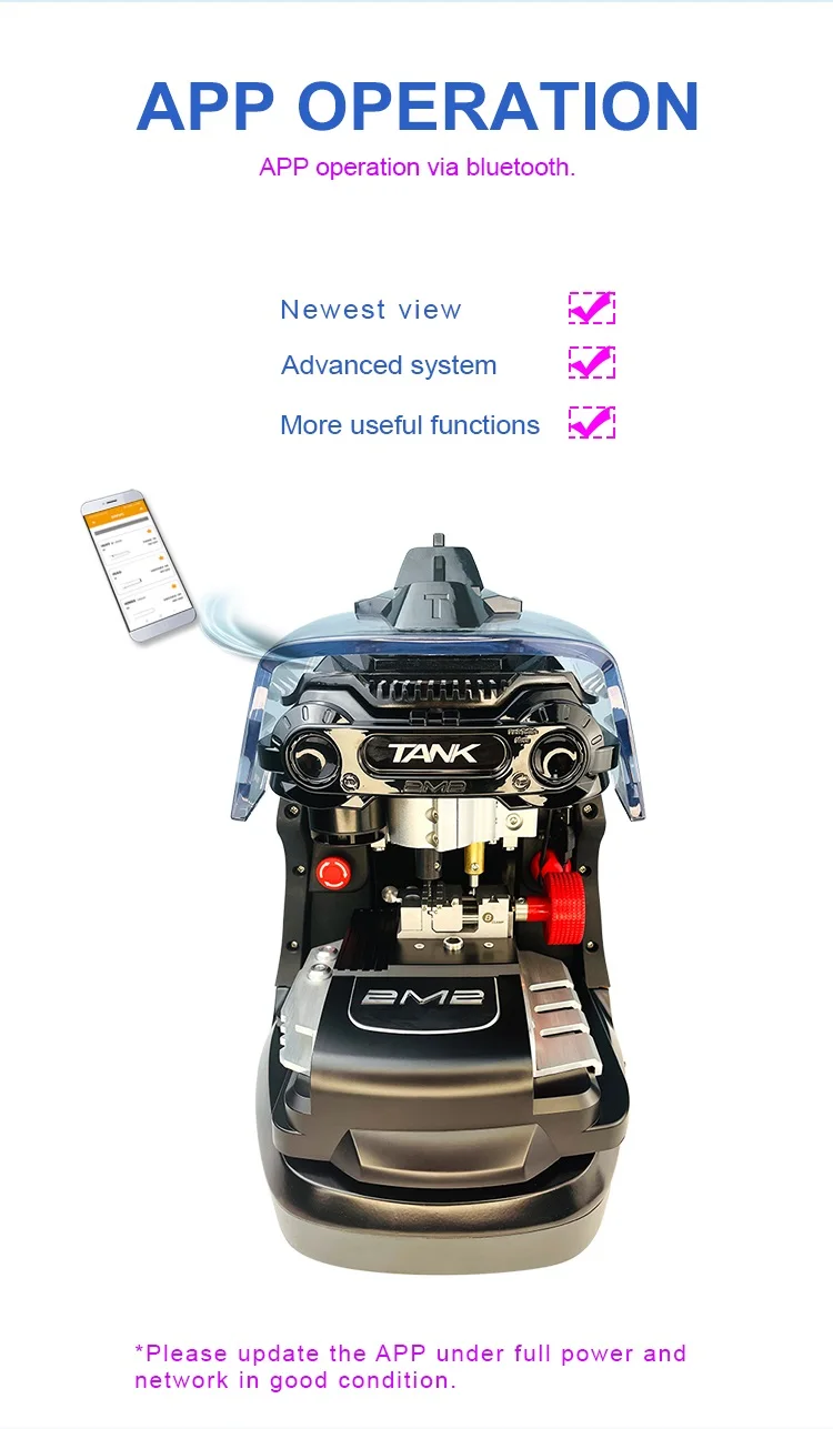 Database 2024 2M2 Magic Tank 2 Pro Digital Auto Key Cutting Machine Work on Android And Phone Better Than Slica Milling Cutter