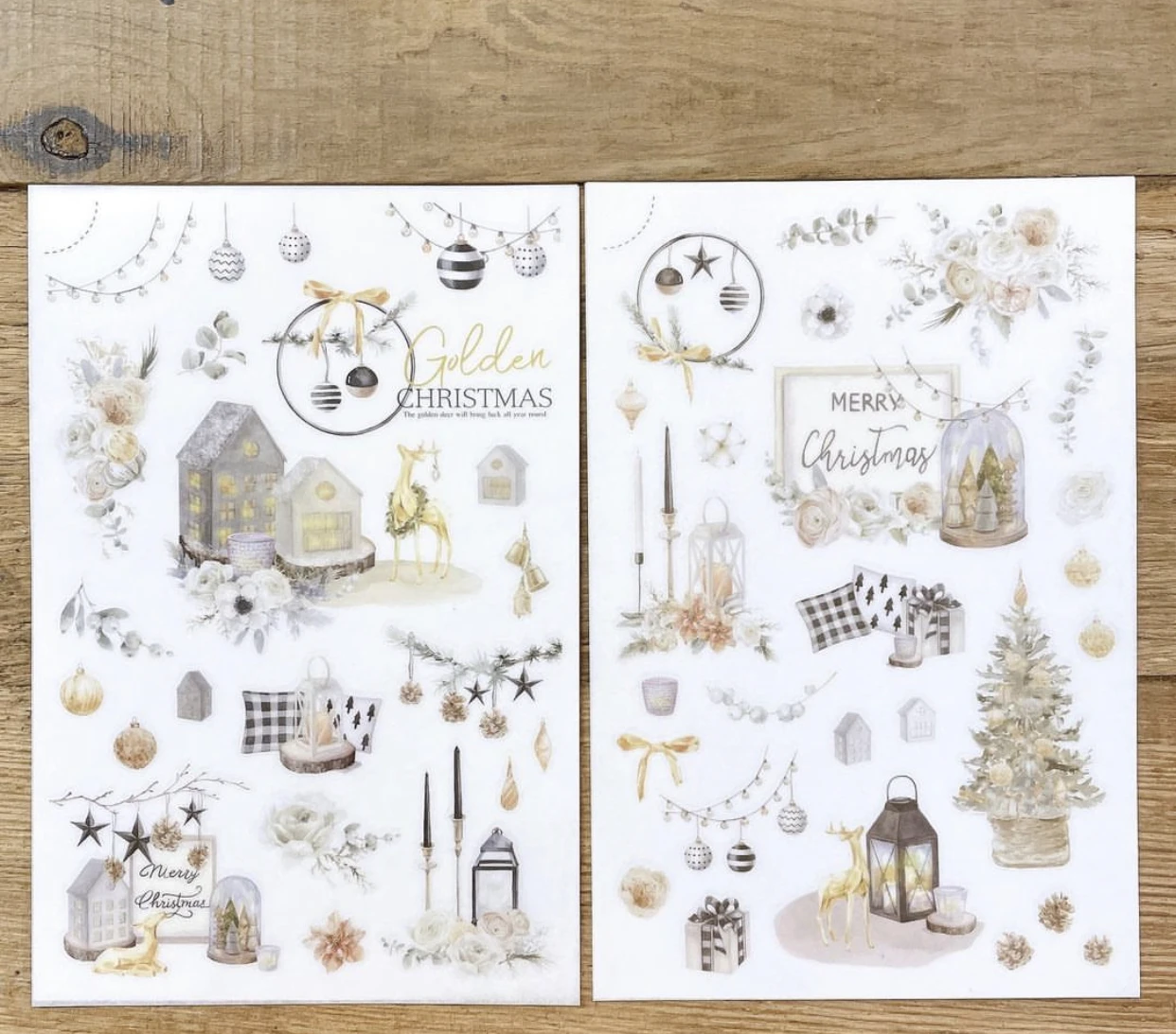 2023 Winter Christmas Transfer Sticker for Card Making DIY Scrapbooking Plan Decorative Sticker Sheet