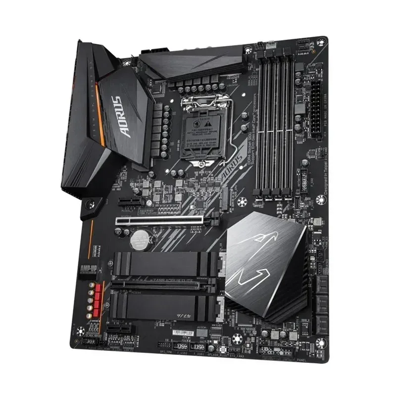 اللوحة الأم لجيجابايت Z490 AORUS ELITE 128GB HDMI M.2 SATA3.0 LGA 1200 DDR4 ATX Z490 اللوحة الرئيسية 100% تم اختبارها بالكامل