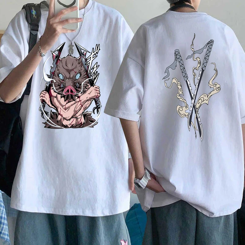 

Hot Funny Hashibira Inosuke Printed Shirt Women's Men 's Casual Personality T-shirt Cool Summer Anime Pattern T-shirt Tops
