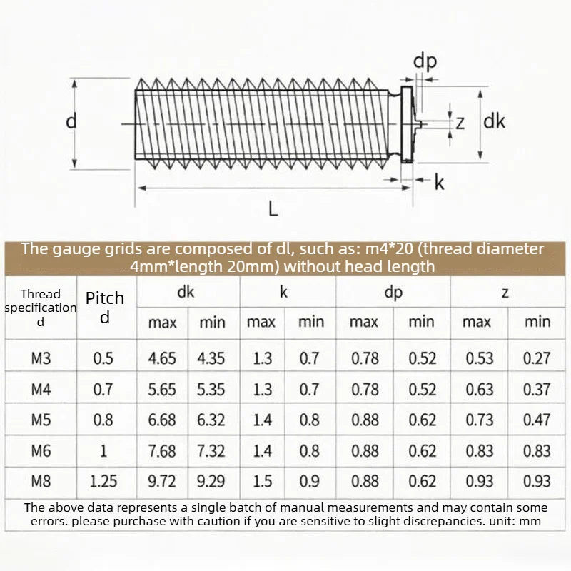 304 Stainless Steel Welding Screws Spot Welding Post Screws M3 M4 M5 M6 M8 for Capacitor Discharge Projection Welding Screws