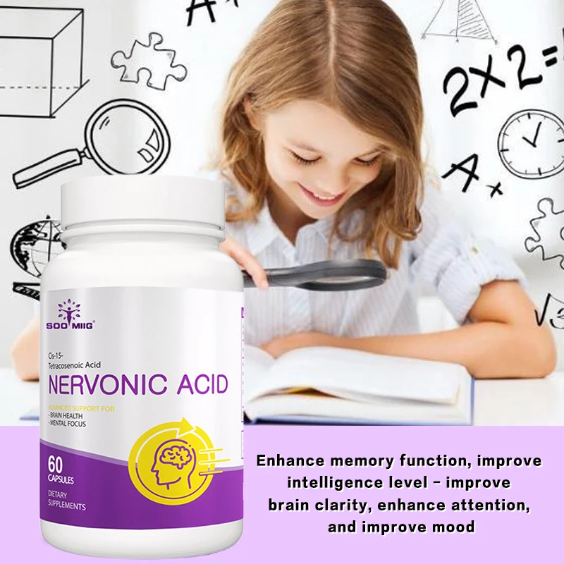 Soomiig Nervonic Acid Complex - for memory, brain function, supports circulatory health - neuroprotective formula